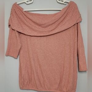 LANE bryant On / off the Shoulder Sweater Light Peach  22/24